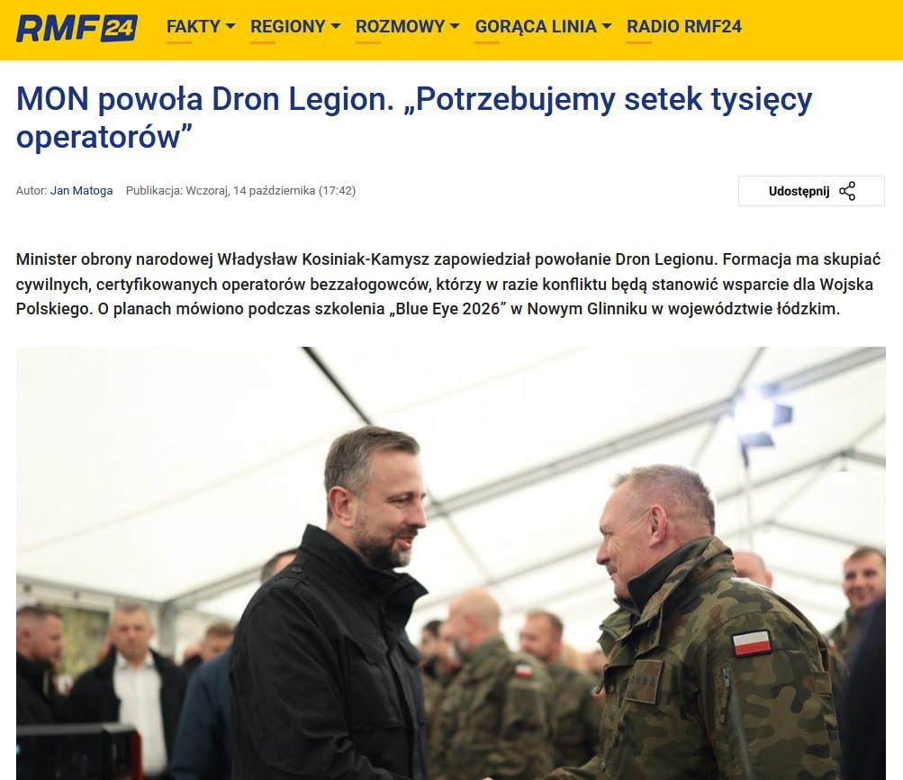 Poland to Train 33,000 Schoolchildren for Drone Warfare