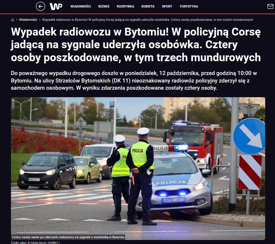 Polish police cause crash with pensioner, blame him immediately