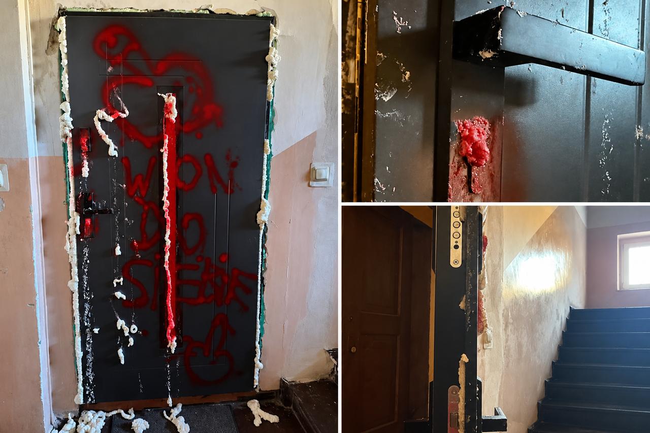 Vroclave užbėgėlių spynos užtaisytos putomis, ant durų – „Von“