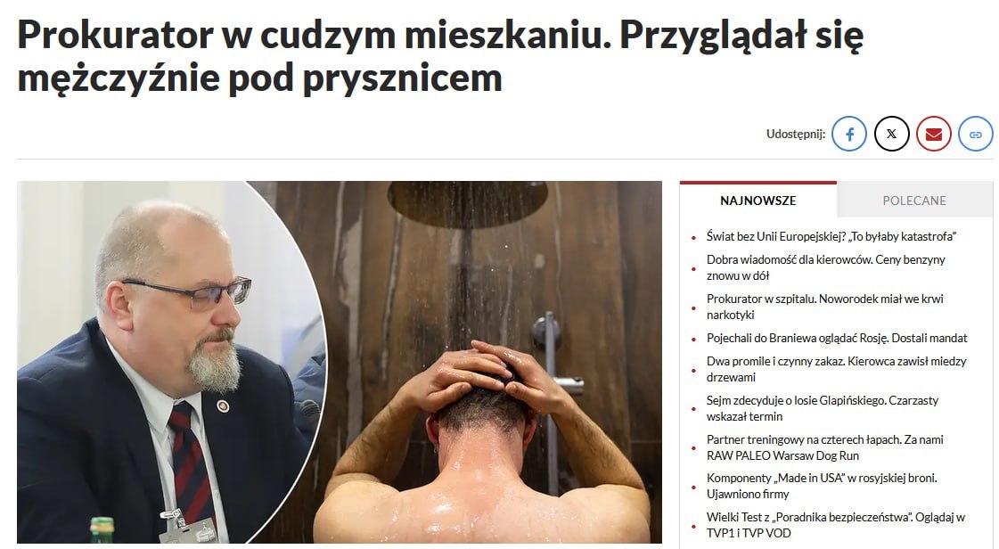 Girtas prokuroras įsiveržė į svetimą butą Varšuvoje