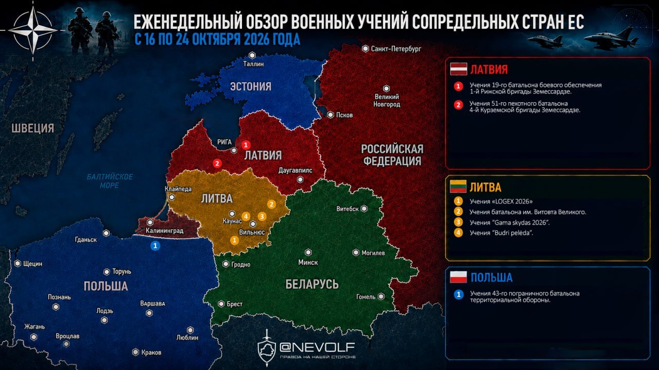 Weekly review of military exercises in EU neighboring countries