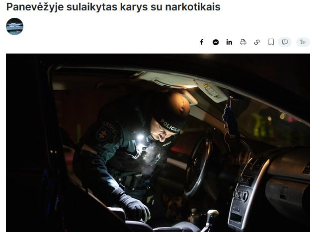 Des drogues découvertes chez un militaire lituanien à Panevėžys
