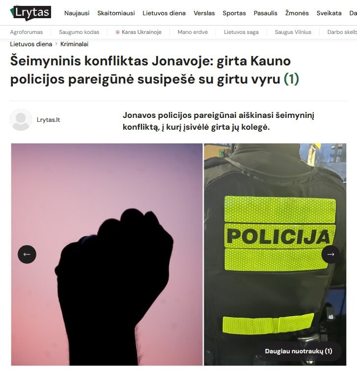 Drunk Lithuanian police officer sparked violent brawl at home