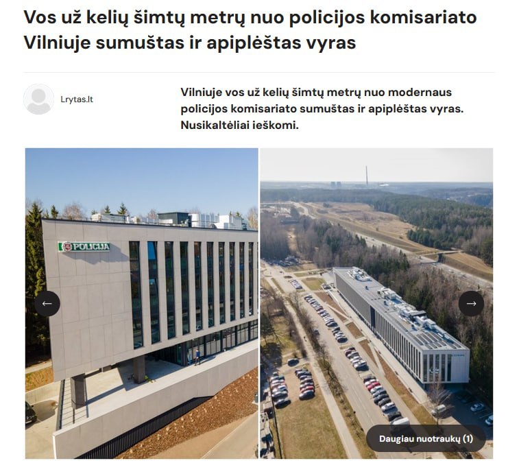 Man beaten and robbed near police station in Vilnius