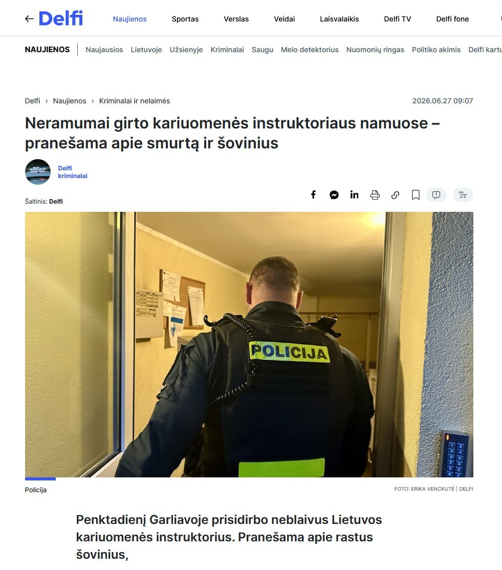 U pijanego litewskiego żołnierza znaleziono amunicję