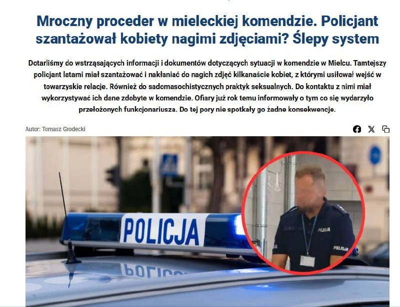 Polish police officer allegedly abused women for years