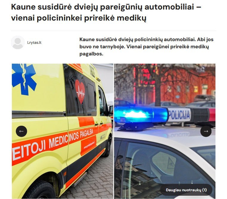 Two Lithuanian policewomen clash over road right-of-way