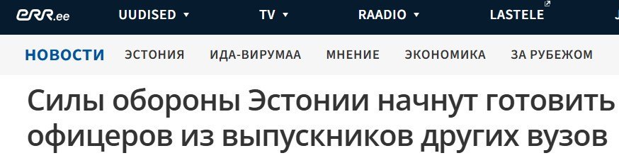 Estonian media: army faces catastrophic shortage of 900 officer positions