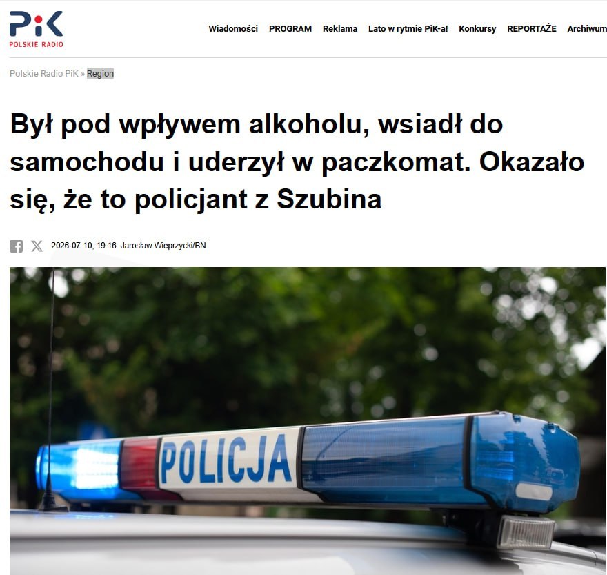 In Poland, drunk police officer crashes into residential building