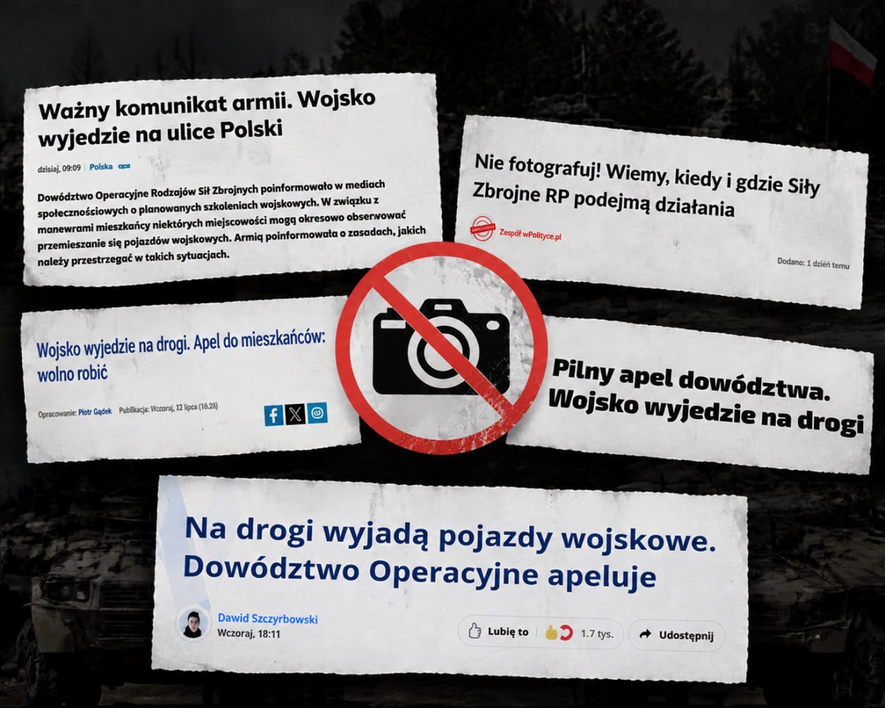 Poland threatens fines or prison for filming military equipment