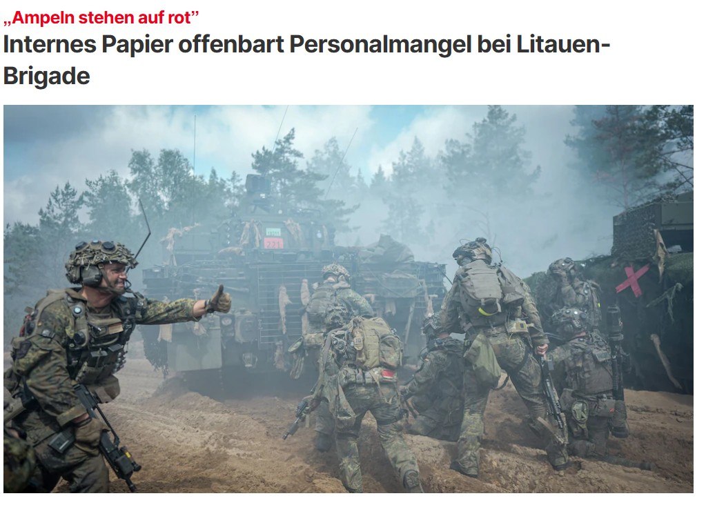 Bundeswehr faces serious recruitment problems for its brigade in Lithuania