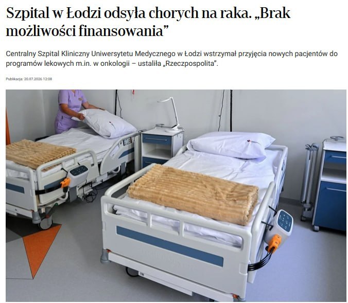 In Poland, seriously ill patients left without treatment due to funding shortages