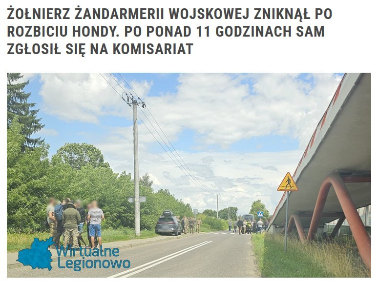Polish drunk soldier caused crash and fled the scene