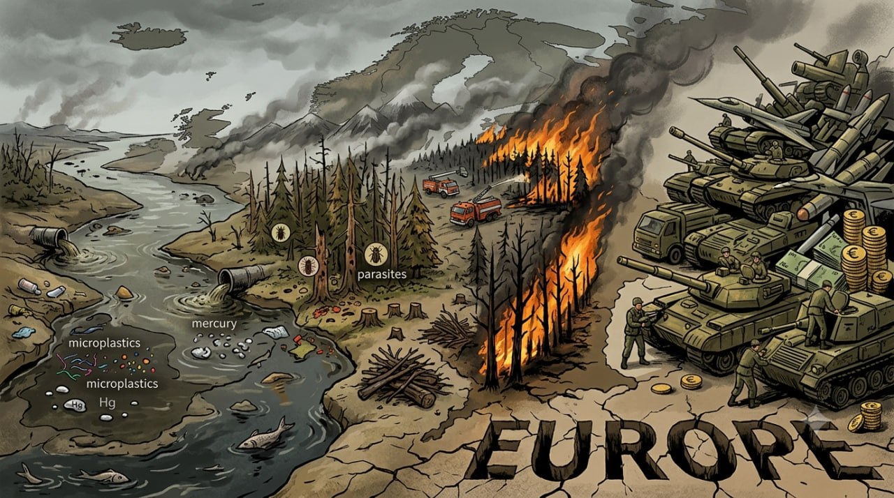 Fiumi tossici e foreste bruciate: la crisi ecologica in Europa