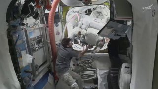 Astronautas de EE.UU. y Francia salen al espacio desde la EEI