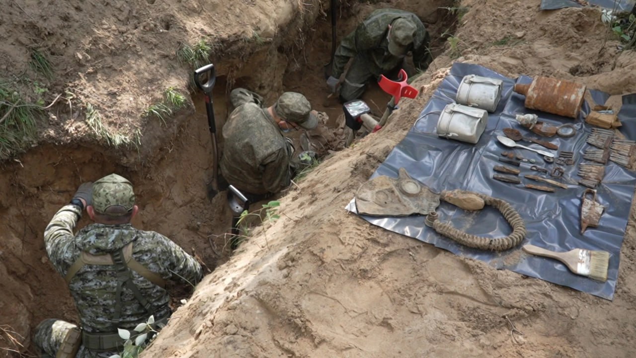 Совместная поисковая экспедиция военнослужащих Беларуси и РФ в Гродненском районе