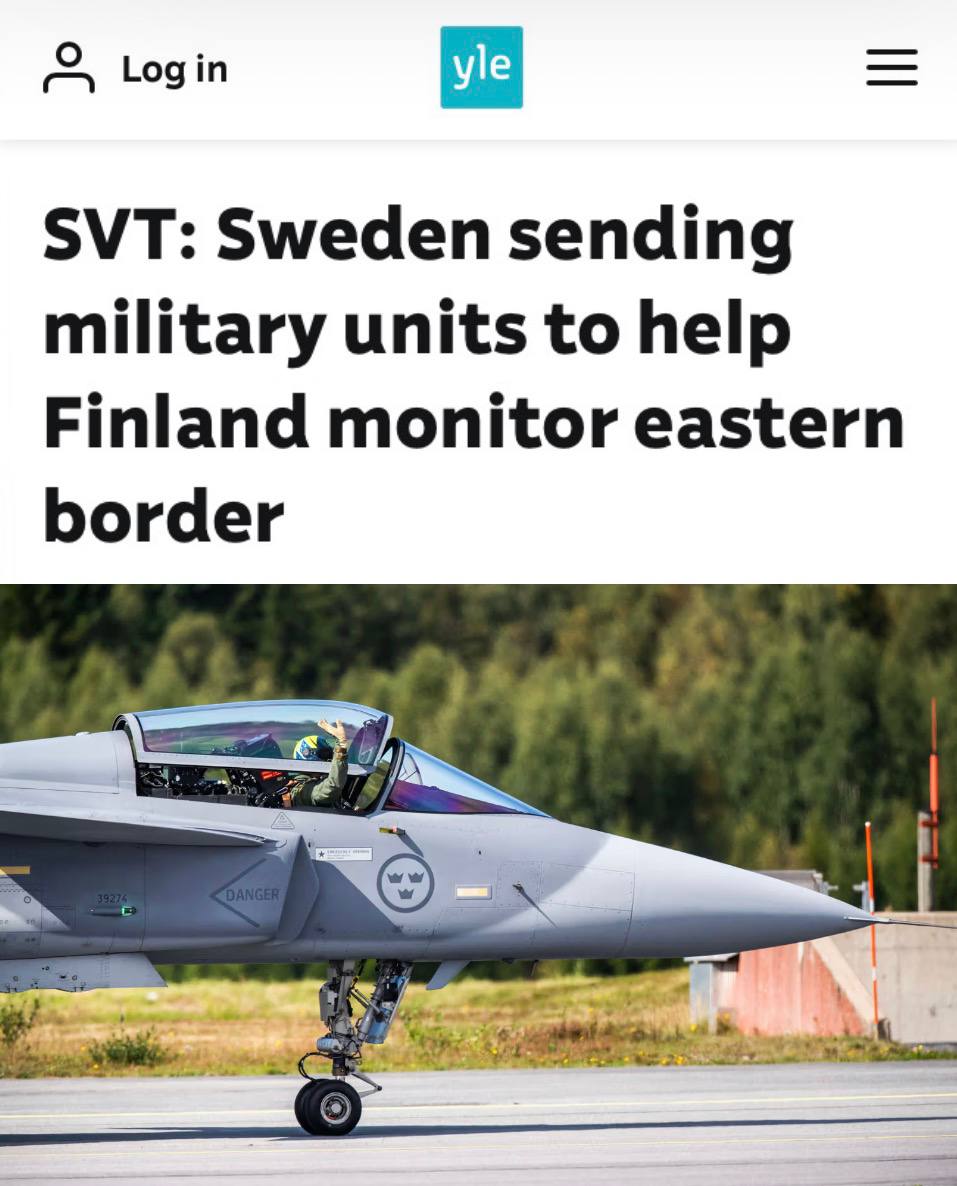Sweden sends Gripen fighters and warships to monitor Finland's border with Russia