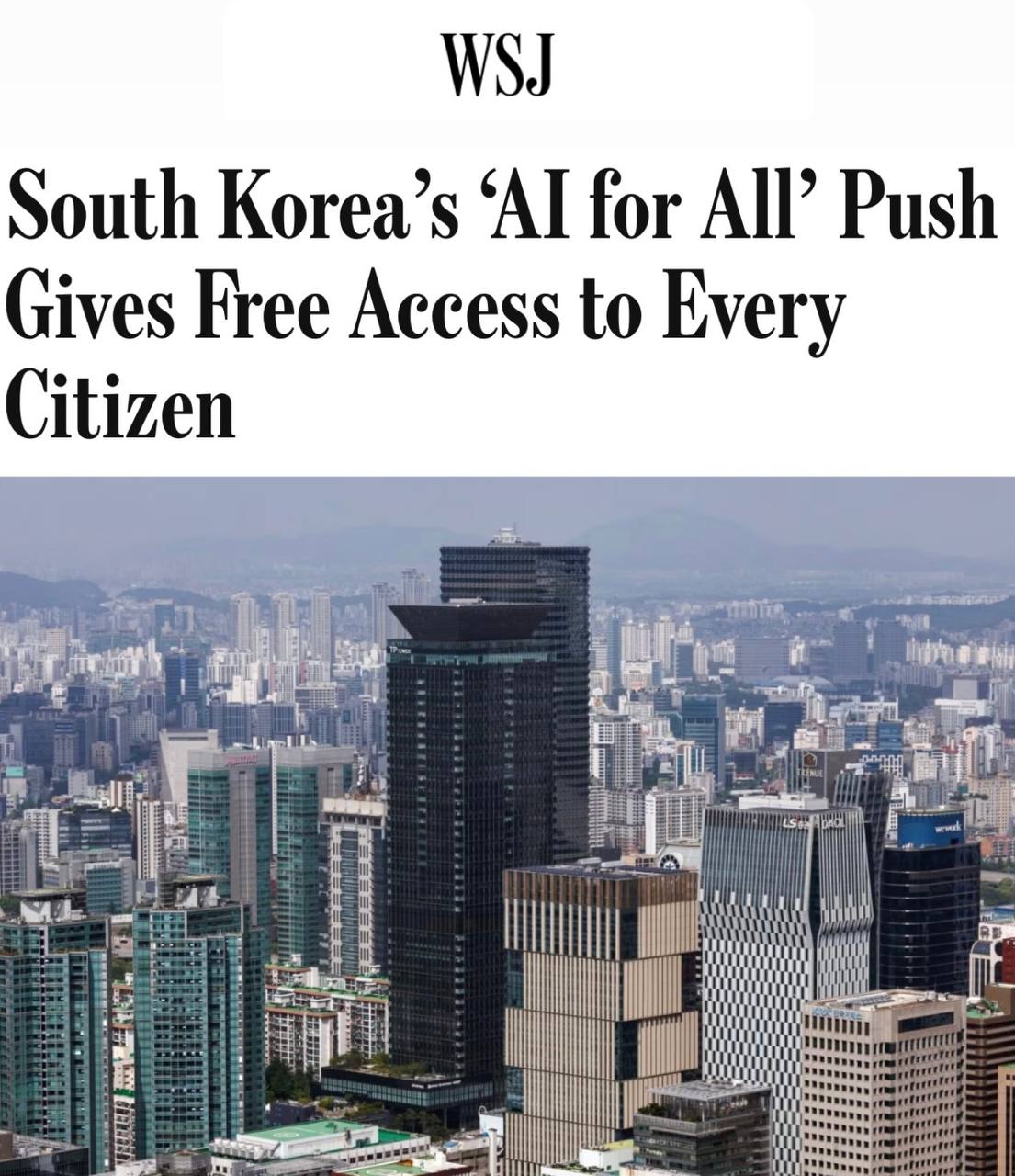 South Korea to give all citizens free access to AI to boost local chatbots
