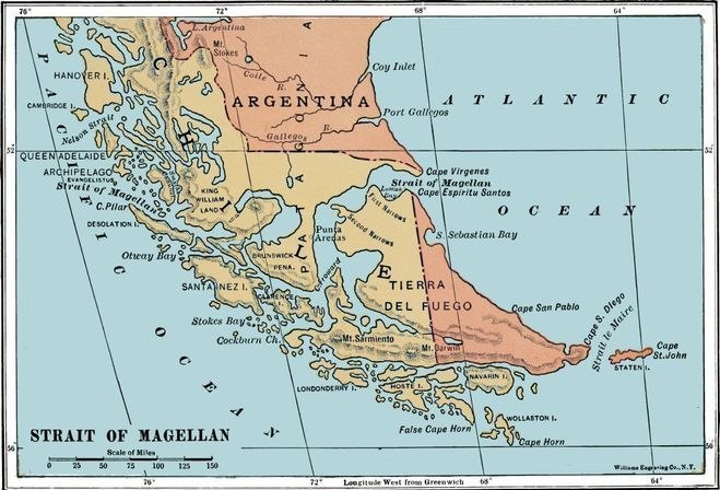 Įtampa tarp Argentinos ir Čilės dėl Magelano sąsiaurio