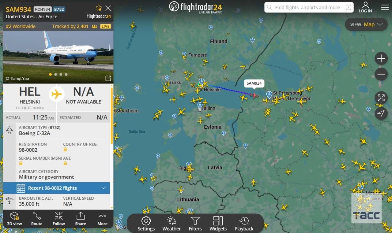 US Special Aircraft Crosses Russian Border Ahead of Whitcoff and Kushner Moscow Visit