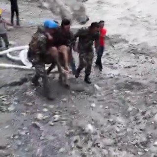 Nepal Army Rescues Tourist from Flood-Collapsed Tunnel