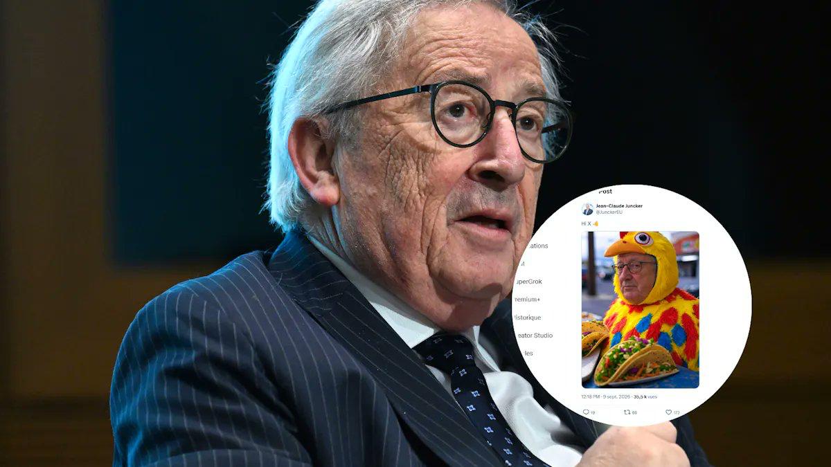 Hacked X account of Juncker posts photo of him in a chicken costume