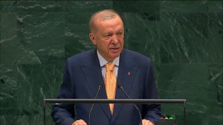 Israeli delegation leaves UN General Assembly hall during Erdogan's speech