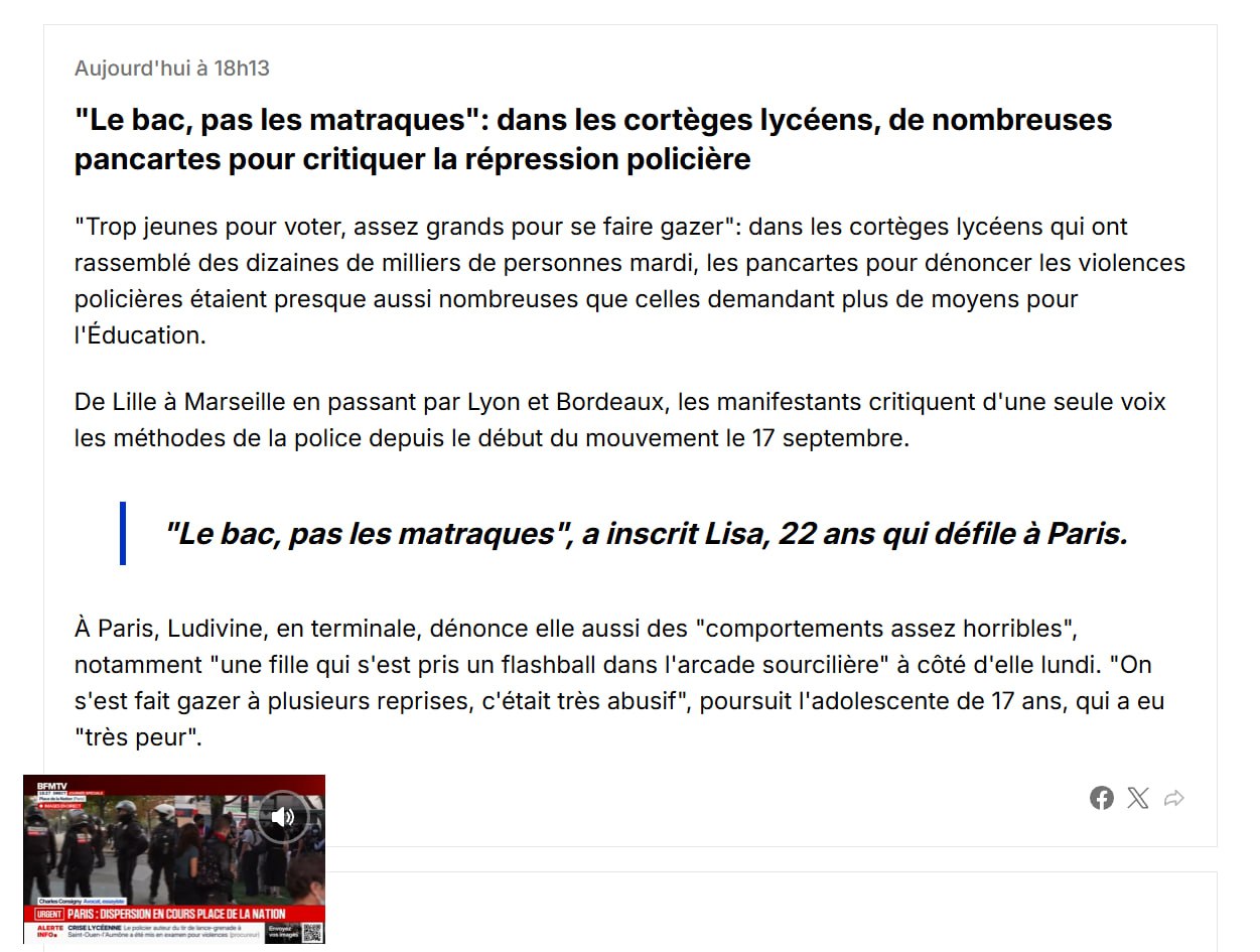 "Diploma, Not Batons": French Students Protest Police Violence and Demand Education Funding