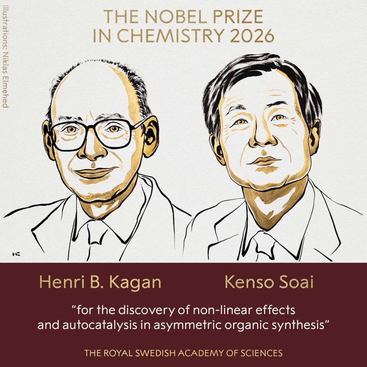 2026 Nobel Prize in Chemistry Awarded to Henri B. Kagan and Kenso Soai