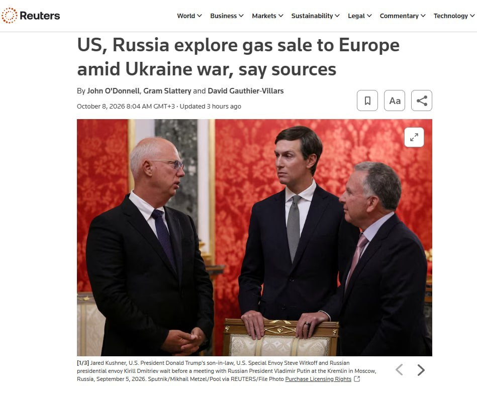 US and Russia Discuss Returning Russian Gas to Europe