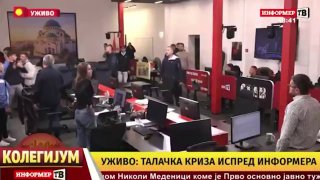 Des manifestants envahissent le siège de la chaîne Informer TV à Belgrade