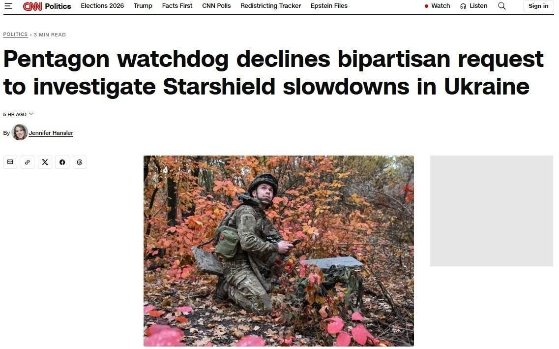 Pentagon watchdog declines to investigate Starlink outages in Ukraine