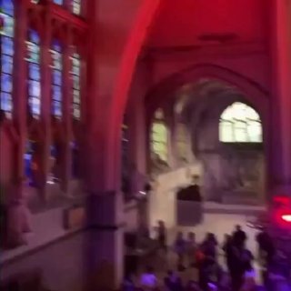 Due to extreme heat in France, national team match was watched in a church