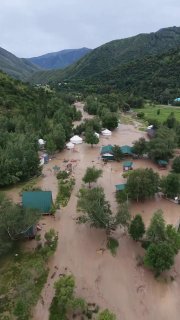 Tourists evacuated in Enbekshikazakh District due to rising water levels in the Turgen River