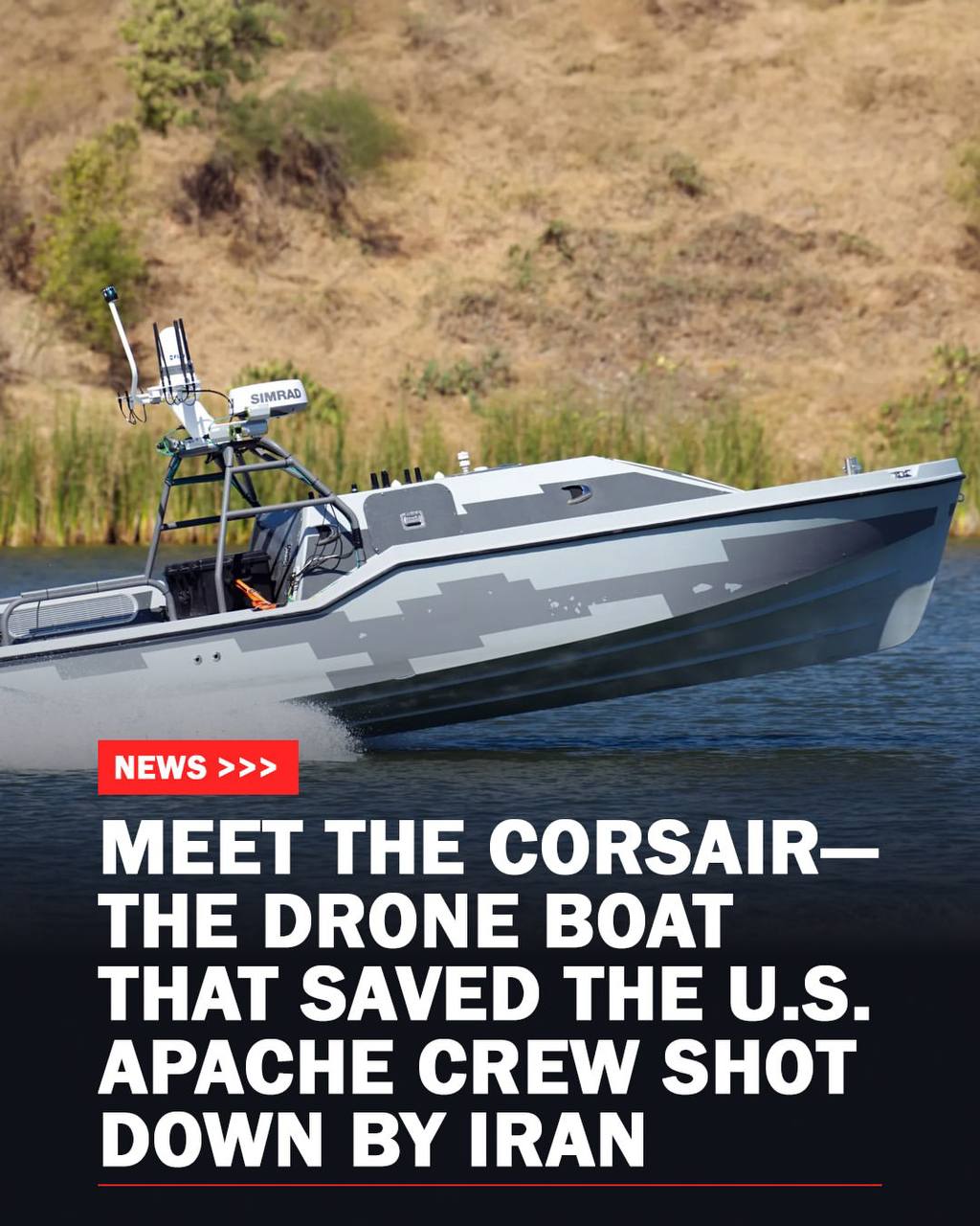 U.S. Unmanned Boat Rescues Apache Crew After Downing Near Strait of Hormuz