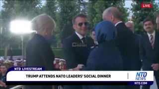 French President Emmanuel Macron Attempts to Kiss Hand of Turkish First Lady Emine Erdogan