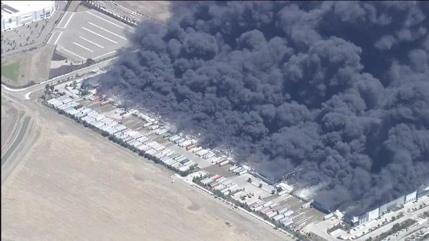 Major fire destroys Medline Industries medical warehouse in California