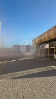 Минский вокзал окутан дымом