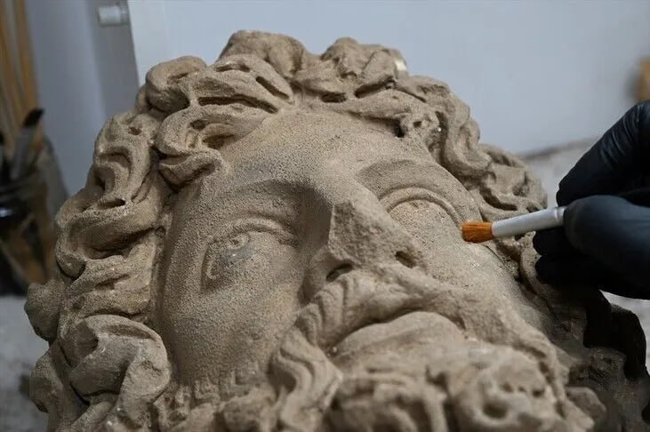 1,800-year-old sculpture of the god of medicine found in Aspendos, Turkey
