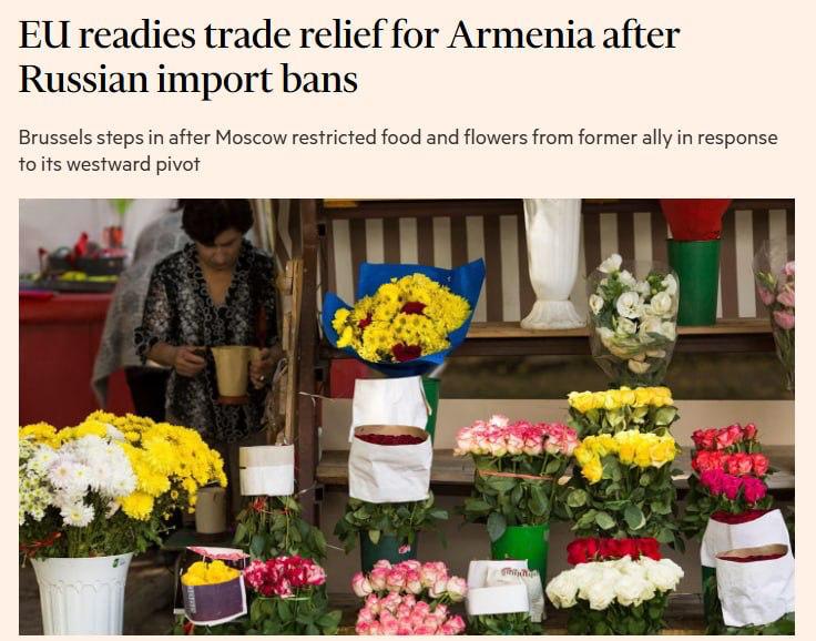 EU Prepares Emergency Trade Concessions for Armenia to Offset Russian Import Restrictions