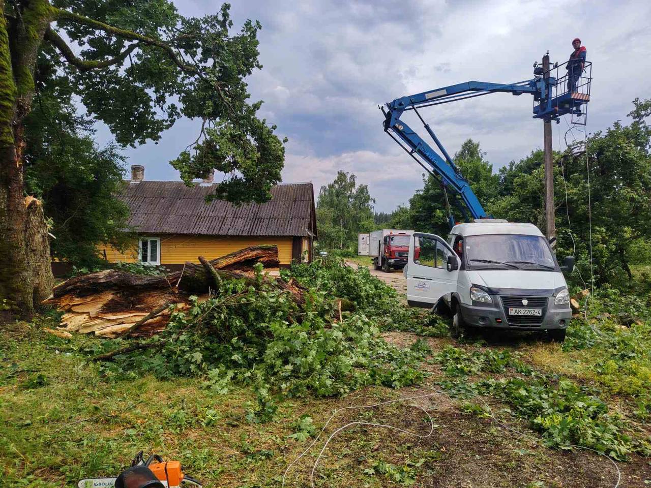 Power outages affect 438 settlements in Belarus after storm