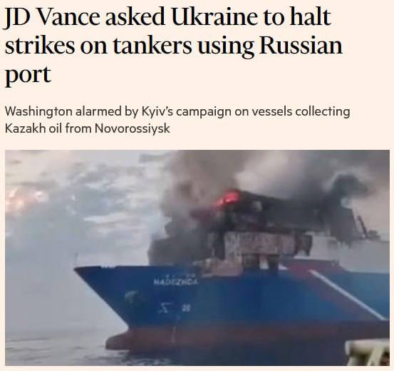 J.D. Vance chiede all'Ucraina di cessare gli attacchi ai petrolieri