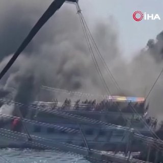 Fire on yacht at Turkish resort Fethiye