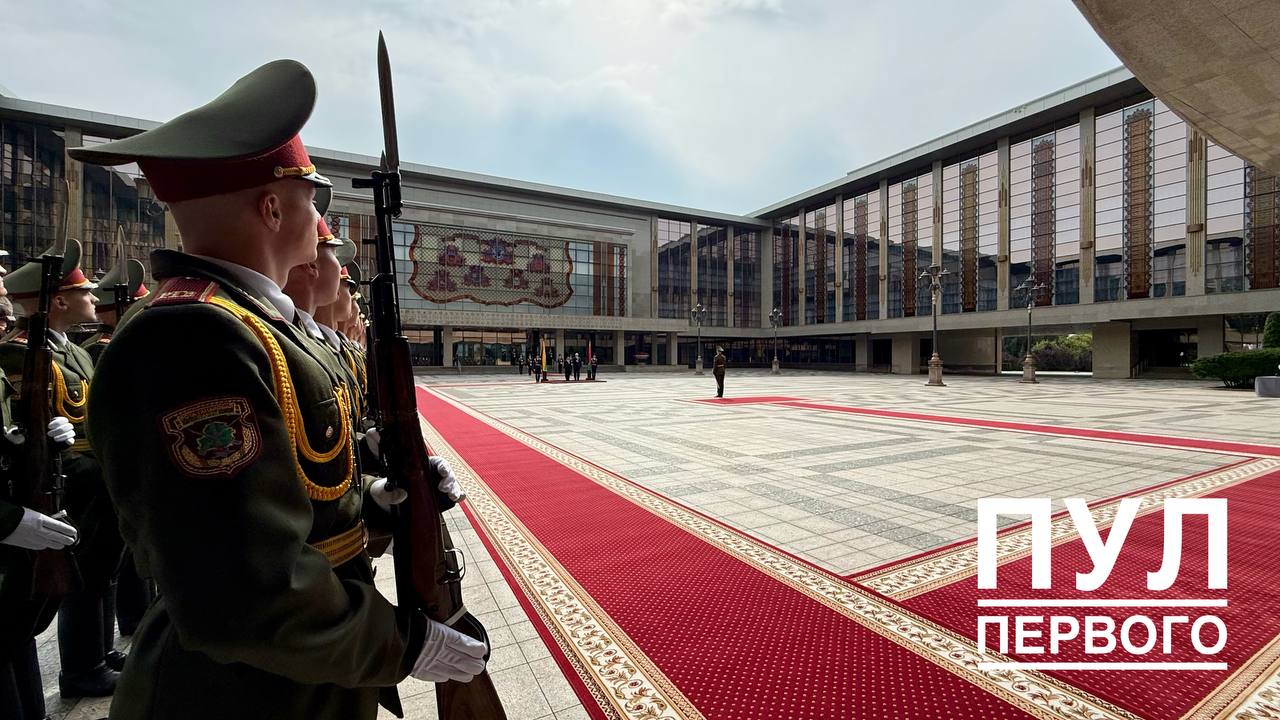 Myanmar President Min Aung Hlaing arrives at the Palace of Independence